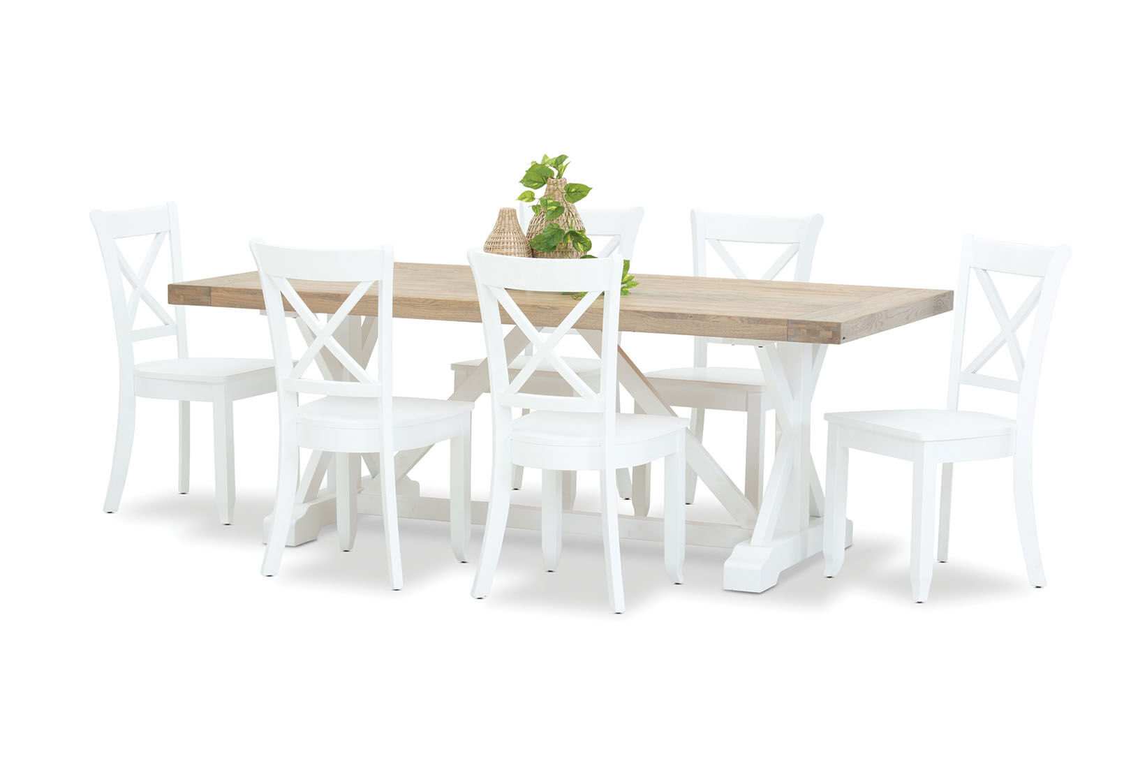 NORMANDY - 7 Piece Dining Suite with Clouds Dining Chairs NORMANDY