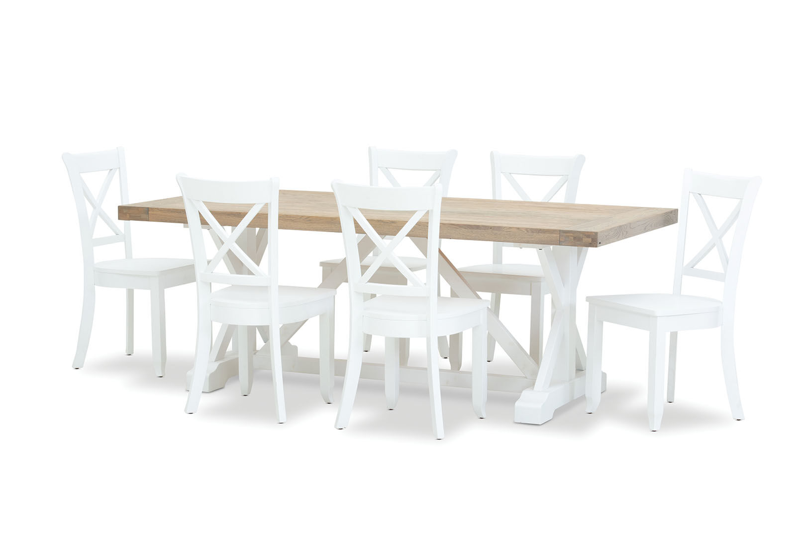 NORMANDY - 7 Piece Dining Suite with Clouds Dining Chairs NORMANDY