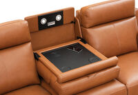 ARISTOTLE - Leather 3 Seater Sofa with 2 Inbuilt Electric Recliners ARISTOTLE