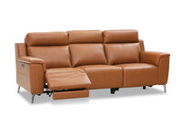 ARISTOTLE - Leather 3 Seater Sofa with 2 Inbuilt Electric Recliners ARISTOTLE