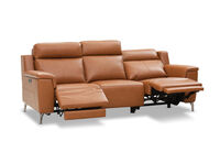 ARISTOTLE - Leather 3 Seater Sofa with 2 Inbuilt Electric Recliners ARISTOTLE