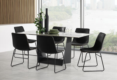 MILAS - 7 Piece Dining Suite with Loire Dining Chairs