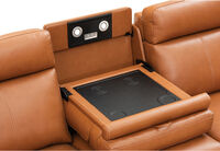 ARISTOTLE - Leather 3 Seater Sofa with 2 Inbuilt Electric Recliners ARISTOTLE